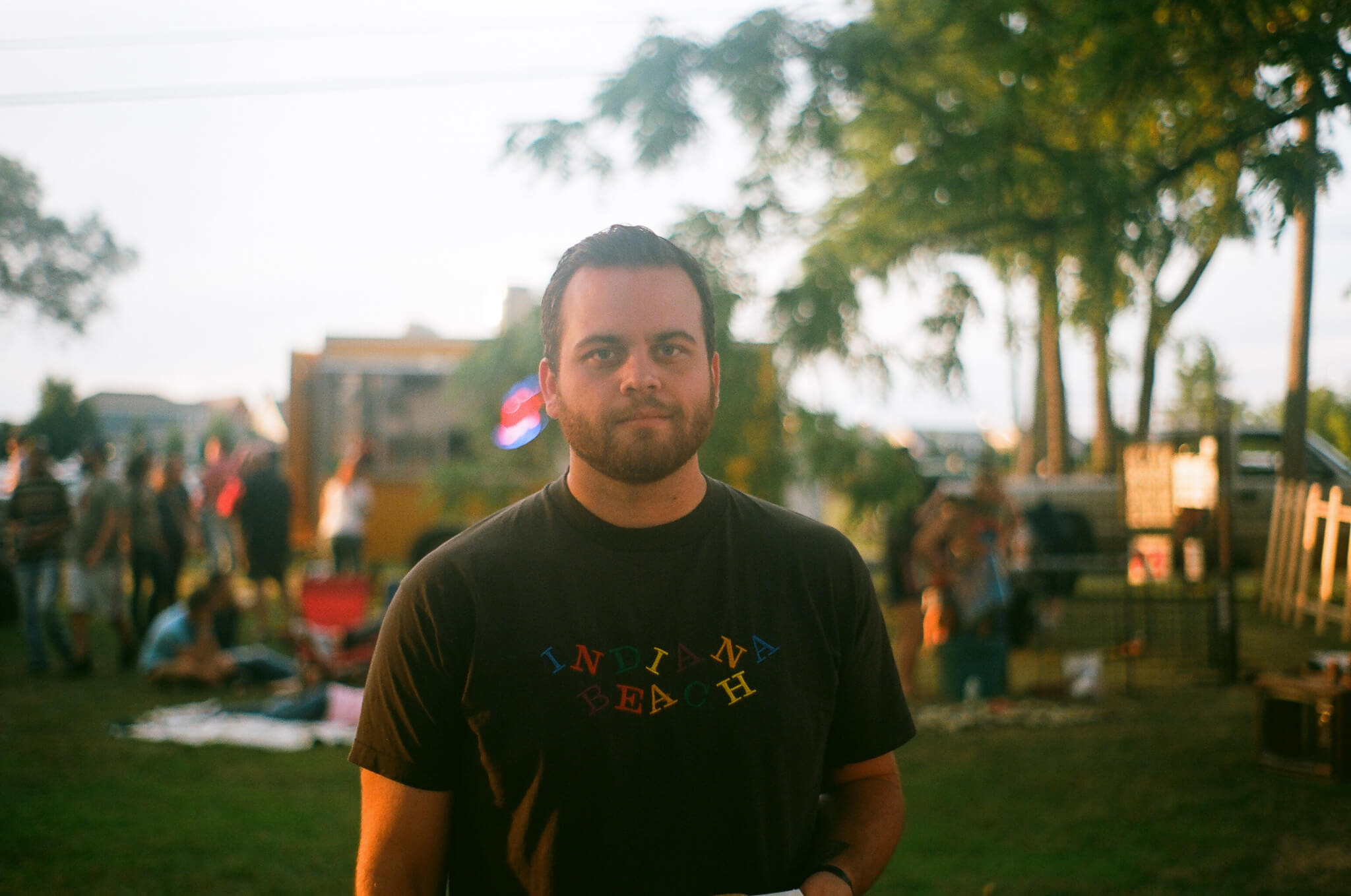 Ryan Blaske sporting a vintage Indiana Beach tee.