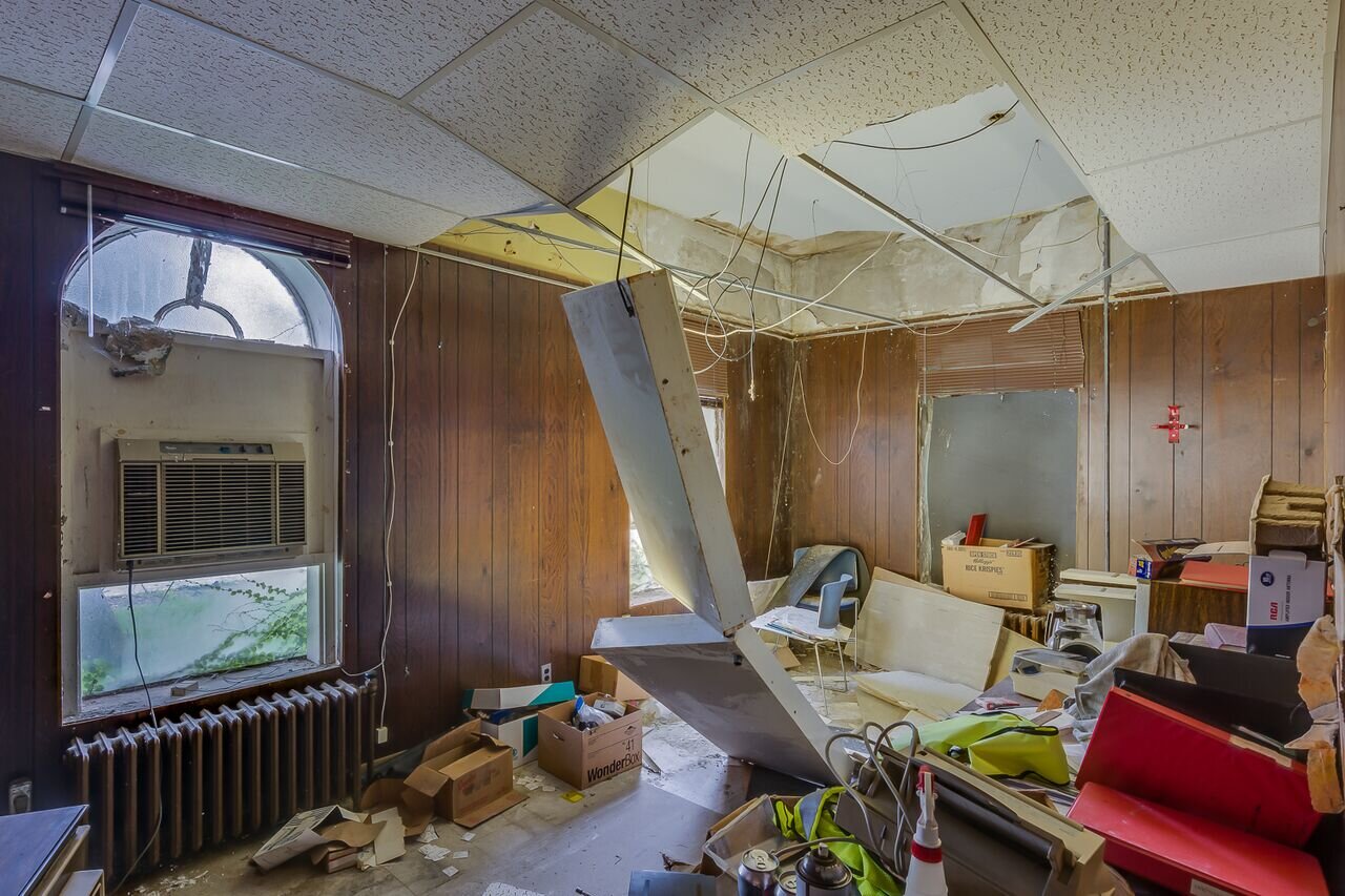 The Armory’s office before restoration.