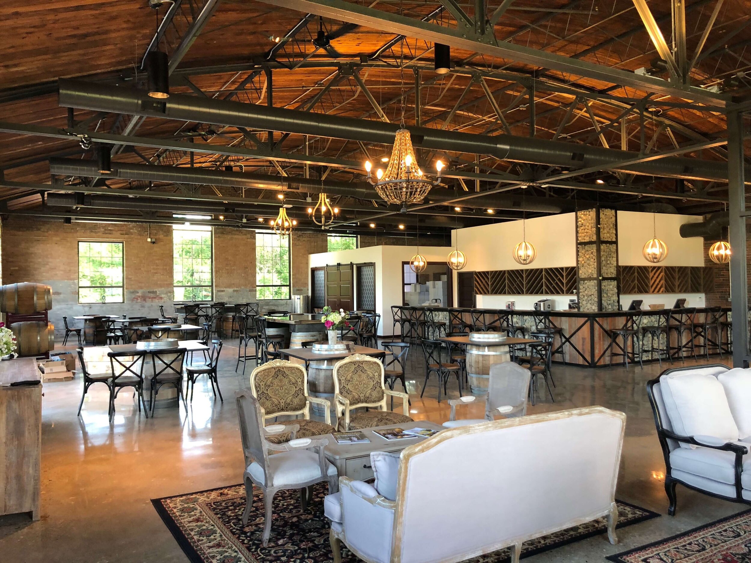 The Armory’s shooting range and vehicle storage transformed into Ironhand Wine Bar.