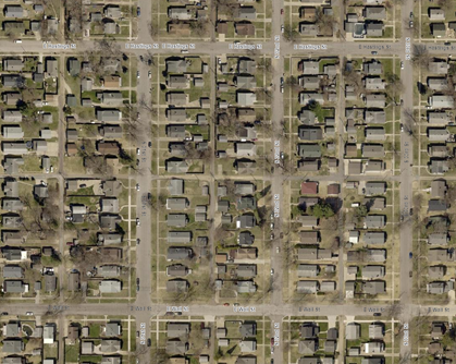 A typical section of the River Park neighborhood. No vacant lots shown here.