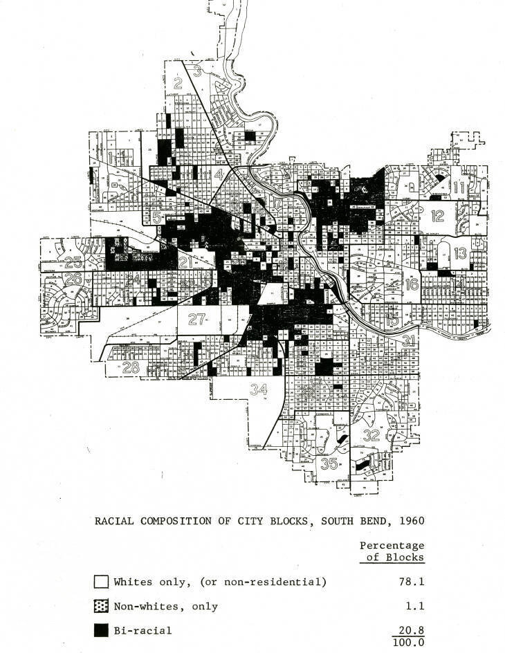 1960 Racial Composition Map, U.S. Census 1960